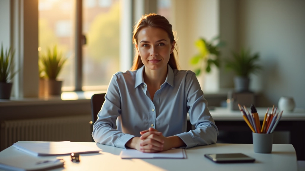 Person working at desk with minimal distractions